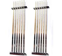 Uvency Wooden Pool Cue Rack,6 Holes Display Stand,Wall-Mounted Snooker Pool Accessories,for Family Club Billiard Room Player