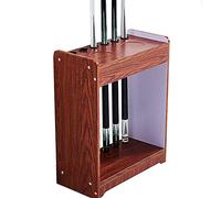 Uvency Wooden Pool Cue Rack Free Standing - 6 Sticks, Modern Billiard Stick Cue Holder Shelf Cabinet Free-Standing Floor Cue Rack Holds Billiards Snooker Accessory/Red Wood Grain