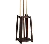 Uvency Wooden Porous Stand Pool Cues Racks,Free-Standing Floor Cue Rack Holds up to 8 Cues,for Family Club Billiard Room/-White Wood Grain/Black Wood Grain