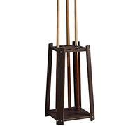 Uvency Wooden Porous Stand Pool Cues Racks Free-Standing Floor Cue Rack Holds up to 8 Cues for Family Club Billiard Room Pool Cue Rack Solid Wood/Black Wood Grain