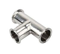 UVERLY OD19-102mm Tri Clamp Tee Fitting 3-Way Equal Tee Tri Clover Stainless Steel 304 Ferrule 50.5-119mm Homebrew (Size : 76mm x ferrule 91)