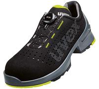 Uvex 1 BOA Work Shoes - Safety Trainers S1 SRC ESD - Anti-Slip - Anti-Static - Composite Toe Cap - Lime-Black