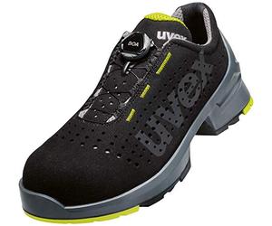 Uvex 1 BOA Work Shoes - Safety Trainers S1 SRC ESD - Anti-Slip - Anti-Static - Composite Toe Cap - Lime-Black