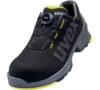 Uvex 1 Halbschuh mit BOA Fit System, Sicherheitsschuhe S2 SRC, Arbeitsschuhe für Damen & Herren, Schwarz/Lime