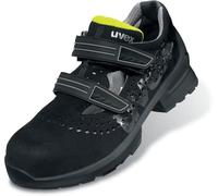 Uvex 1 safety sandals S1 SRC 6560, Black Yellow, 9.5 UK
