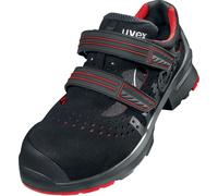 Uvex 1 Work Sandals - Safety Shoes S1P - Width 12 - Size 6 Black Red