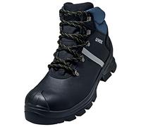 Uvex 2 construction S3 SRC - lace-up safety boots - water-resistant - lightweight - men & women - leather - black - Size 12