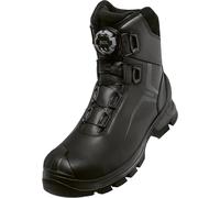 Uvex 2 Macsole® Winter Lace-Up Boots S3L CI HI HRO SR with BOA® Fit System - Safety Boots - Heat, Chemical and Cut-resistant Rubber Outsole - Width 12, black, 10.5 UK