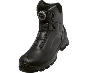 Uvex 2 Macsole® Winter Lace-Up Boots S3L CI HI HRO SR with BOA® Fit System - Safety Boots - Heat, Chemical and Cut-resistant Rubber Outsole - Width 12, black, 10.5 UK