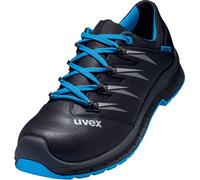 Uvex 2 Trend Shoe, Safety Shoes S3 SRC, Work Shoes for Men, Black/Blue, Size 11