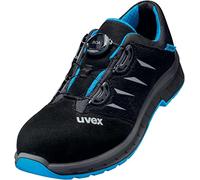 Uvex 2 Trend Low Shoes with BOA Fit System, Safety Shoes S1 P SRC, Work Shoes for Men, Black/Blue, Size 43