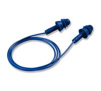 uvex Ear Plugs Whisper+ (UV2111239) Detectable, Reusable with Cord Blue Pack of 50