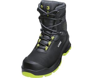 Uvex 3 High Lace-Up Boots S3 FO CI SC SR - Safety Boots - Water Resistant - Oil and Petrol Resistant - Width 11, black, 8 UK