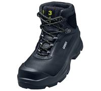 Uvex 3 lace-up boot, safets shoes S3 SRC, leather work boots for men & women, black, size 11