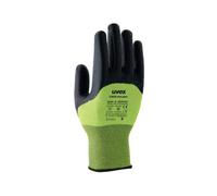 uvex Cut Resistant Gloves, HPE Coated, Lime/Anthracite, Size 10- you get 10