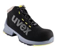 Uvex 1 lace-up Boot, Safety Shoes S2 SRC, Work Shoes for Men & Women, Black/Lime, Size 3