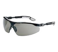 uvex Safety Glasses i-vo Supravision Sapphire – Tinted, Anti-Scratch/Anti-Fog – Grey/Black-Grey