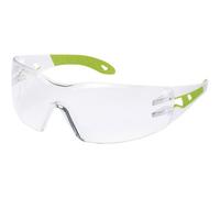 uvex 9192.725 pheos s Narrow Safety Spectacles - White/Green Frames - Clear Lens