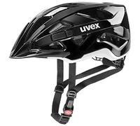 uvex Active - Secure All-Round Bike Helmet for Men & Women - Individual Fit - Upgradeable with an LED Light - Black White - 52-57 cm
