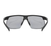 Uvex aerios S V - slim, ultra-lightweight, self-tinting sports sunglasses for adults with anti-fog coating and soft temples - black matte/smoke - one size