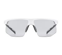Uvex aerios V - sports glasses for adults - 100% UVA-, B, C protection - contrast enhancing - white/smoke - one size