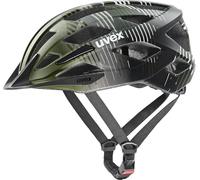 uvex air wing 2 cc - lightweight bike helmet for children - individual size adjustment - optimized ventilation - dark olive-black matt - 50-54 cm