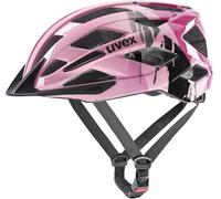 uvex air wing 2 - lightweight bike helmet for children - individual size adjustment - optimized ventilation - strawberry-black - 52-57 cm