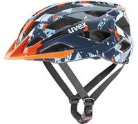uvex air wing 2 - lightweight bike helmet for children - individual size adjustment - optimized ventilation - papaya-bubble blue - 50-54 cm
