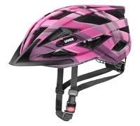 uvex air wing cc - lightweight all-round helmet for women and men - individually adjustable fit - expandable with LED light - plum-pink matt - 52-57 cm