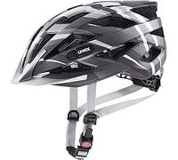 uvex Air Wing cc - Lightweight All-Round Bike Helmet for Men & Women - Individual Fit - Washable Interior - Black - Silver Matt - 52-57 cm