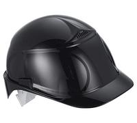 Uvex Airwing B Helmet - Construction Worker Safety Hard Hat with Slots for Ear Defenders and Visors, Black