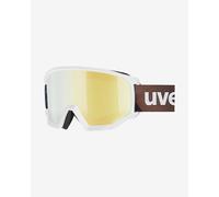 Uvex Athletic CV Goggles white brown with mirrored orange lens