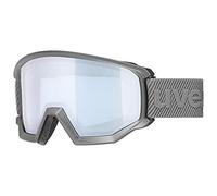 Uvex Athletic FM - Ski Goggle for Men and Women - Extended Field of Vision & Anti-Fog Coating - Optimal Frame Ventilation - Rhino Matt/Silver-Blue - One Size