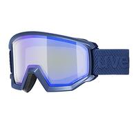 uvex Athletic FM - Ski Goggle for Men and Women - Extended Field of Vision & Anti-Fog Coating - Optimal Frame Ventilation - Navy Matt/Blue-radar - One Size