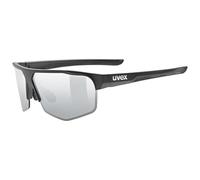 uvex axos set - sports glasses for adults - 100% UVA-, B, C protection - contrast enhancing - black matt/mir.silver - one size
