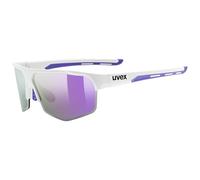 uvex axos set - sports glasses for adults - 100% UVA-, B, C protection - contrast enhancing - white matt/mir.purple - one size