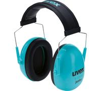 Uvex Childrens Hearing Protection 29dB | Compact, Foldable, and Adjustable Protective Earmuffs | Adjustable Ear Protection | Weight: 160g | Colour: Blue