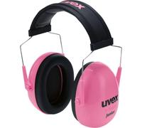 Uvex Childrens Hearing Protection 29dB | Compact, Foldable, and Adjustable Protective Earmuffs | Adjustable Ear Protection | Weight: 160g | Colour: Pink