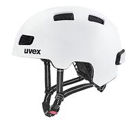 uvex city 4 - lightweight city helmet for women and men - individually adjustable fit - includes LED light - white matt - 58-61 cm