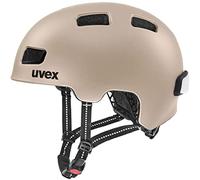 uvex city 4 - lightweight city helmet for women and men - individually adjustable fit - includes LED light - soft gold matt - 58-61 cm
