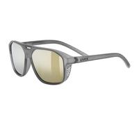 uvex cosmic - sports glasses for kids - 100% UVA-, B, C protection - contrast enhancing - smoke matt/mir.gold - one size