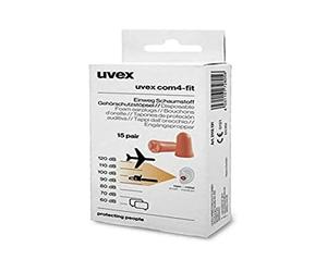 Uvex disposable hearing protection plugs com4-fit SNR 33 dB - 15 pairs