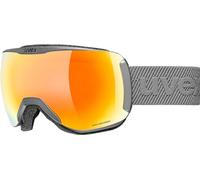Uvex Downhill 2100 CV - Ski Goggle for Men and Women - Contrast Enhancing - No Distortion and Anti-Fog Coating - Rhino/Orange-Orange - One Size
