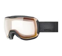 uvex Downhill 2100 Pro V - Ski Goggles For Adults - Photochromic - Contrast Enhancing - Black Dl/Red-Cl - One Size