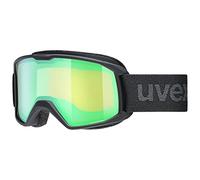 uvex Element FM - Ski Goggle for Men and Women - Extended Field of Vision & Anti-Fog Coating - Optimal Frame Ventilation - Black Matt/Green-LGL - One Size