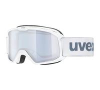 uvex Element FM - Ski Goggle for Men and Women - Extended Field of Vision & Anti-Fog Coating - Optimal Frame Ventilation - White Matt/Silver-Blue - One Size