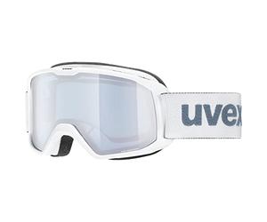 uvex Element FM - Ski Goggle for Men and Women - Extended Field of Vision & Anti-Fog Coating - Optimal Frame Ventilation - White Matt/Silver-Blue - One Size