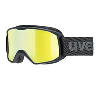uvex Elemnt Fm - Ski Goggles For Adults - Filter Category 3 - Contrast Enhancing - Black Matt Dl/Fm Gold-Lgl - One Size