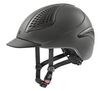 uvex Exxential II - Lightweight Riding Helmet for Men and Women - Individual Fit - Optimized Ventilation - Anthracite Matt - 59-61 cm