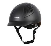 uvex Exxential II - Lightweight Riding Helmet for Men and Women - Individual Fit - Optimized Ventilation - Black Matt - 55-57 cm